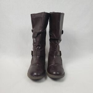 Report Womans Size 10 Brown Moto Calf boots